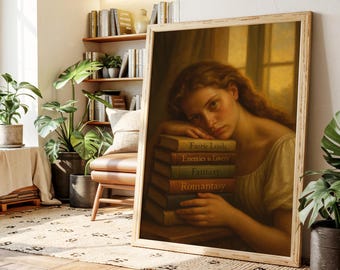 Romantasy Bookish Wall Art | Fantasy Reading Print | Enemies to Lovers Decor for Book Lovers