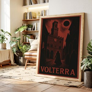 Dark Vampire City Art Print | Gothic Moonlit Castle Artwork | Fantasy Wall Decor for Vampire Lovers