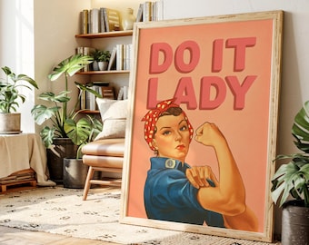Arte mural "Do It Lady": Póster de empoderamiento con memes divertidos de TikTok