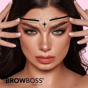 OHMYBROW BOSS® Mapping Stickers With Ruler For Permanent Makeup Tattoo Artist Brow Measure And Pre Draw Plus Training Manual Tutorial