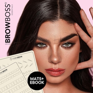 OHMYBROW BOSS® Machine Mastery Mats Fake Skin For Permanent Makeup Tattoo Artists To Practice Ombré Brow and Powder Brow And Training Manual