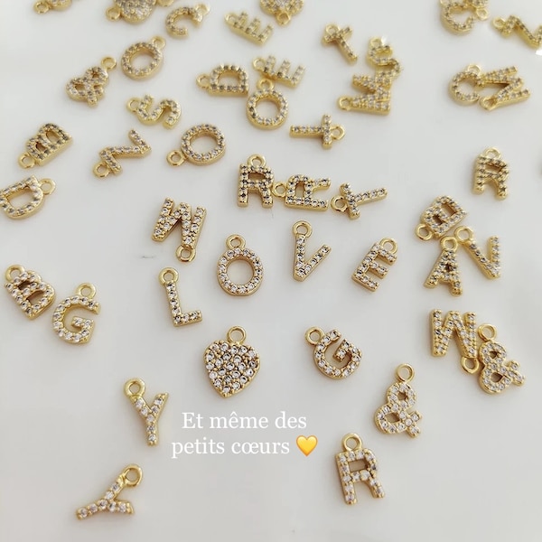 Colgantes con letras de diamantes de imitación • collar de composición palabra nombre oro quirúrgico acero inoxidable hipoalergénico resistente al agua joyería creada