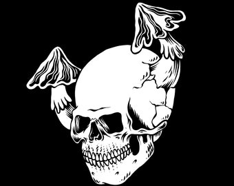 Mushroom Skull Art