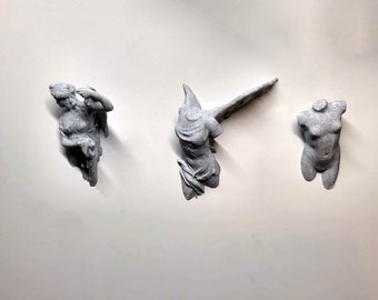 Greek & Roman Goddess Statue 3D Fridge Magnets - 3 Pack - Aphorodite, Venus Callipyge and Winged Victory of Samothrace