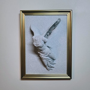 Framed Winged Victory of Samothrace 3D Statue Artwork