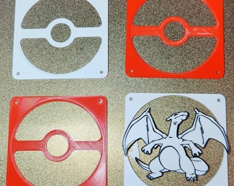 Custom Pokeball PC Fan Grill – Multicolored Gaming Computer Shroud
