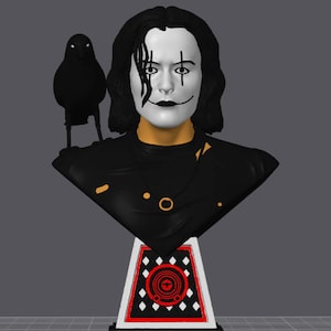 Brandon Lee &quot;The Crow&quot; Movie Model Bust High-Quality - Digital STL 3D Models