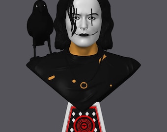 Busto di Brandon Lee "Il Corvo" – File STL del modello 3D