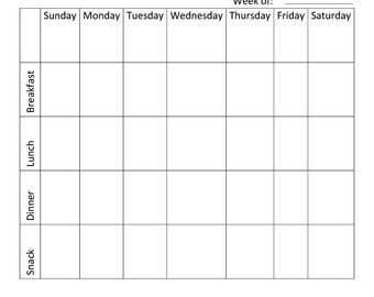 Weekly Meal Planner, Grocery List, and Inventory Templates In Print and Cursive