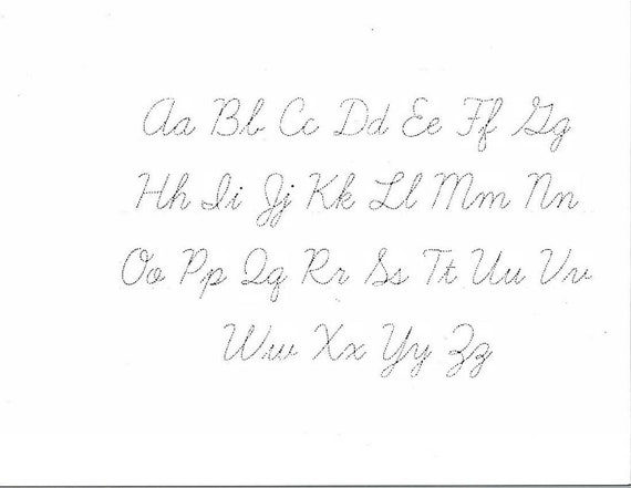 Traceable Cursive Letters With Blank Templates | Etsy