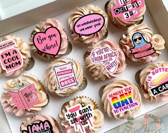 Printable Mean Girls Cupcake Toppers Decoration Digital File Birthday