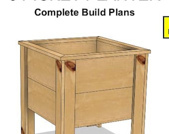 3-PICKET PLANTER PLANS. 11-Page Detailed Step-By-Step colored instructions with a cut list. Easy to Build