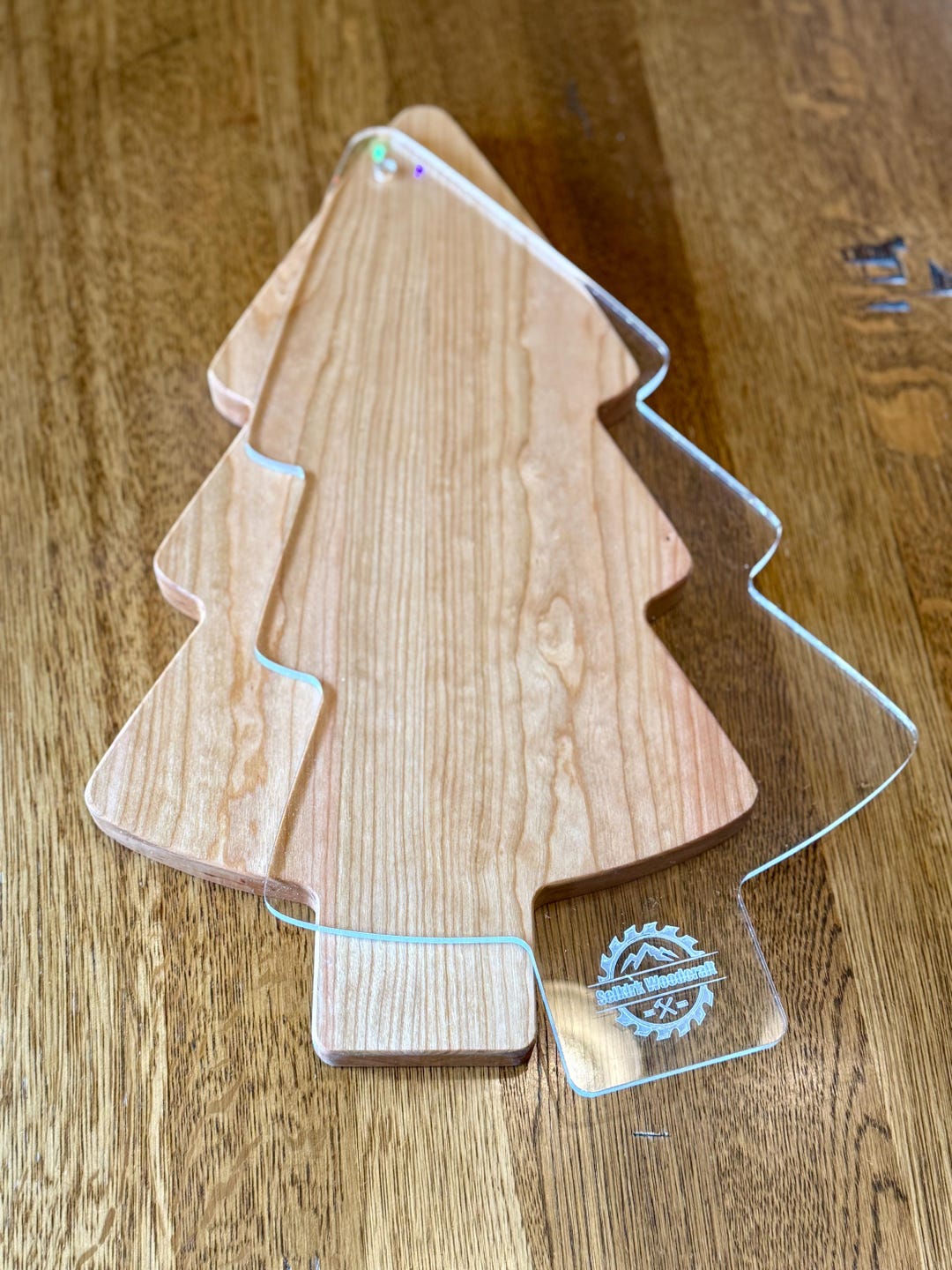 Christmas Tree Router Template 1/4" Cast Acrylic Make Bread Boards