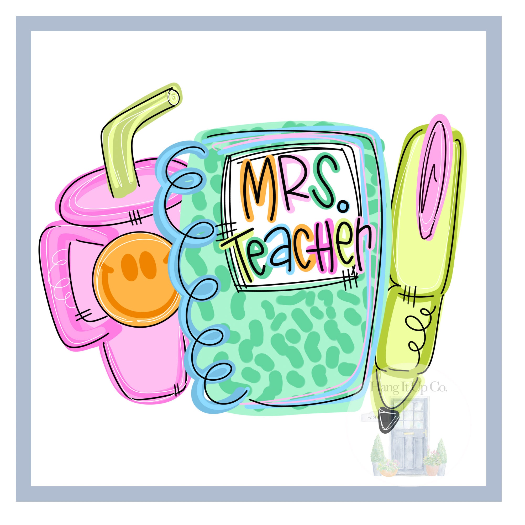 Stanley/Comp/Pen Teacher Door Hanger TEMPLATE
