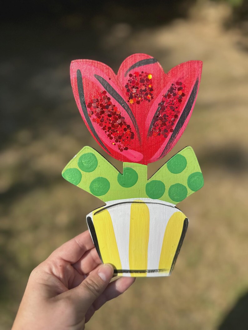 Hand-painted Spring Munchkin Attachment: Interchangeable Door Hanger ...