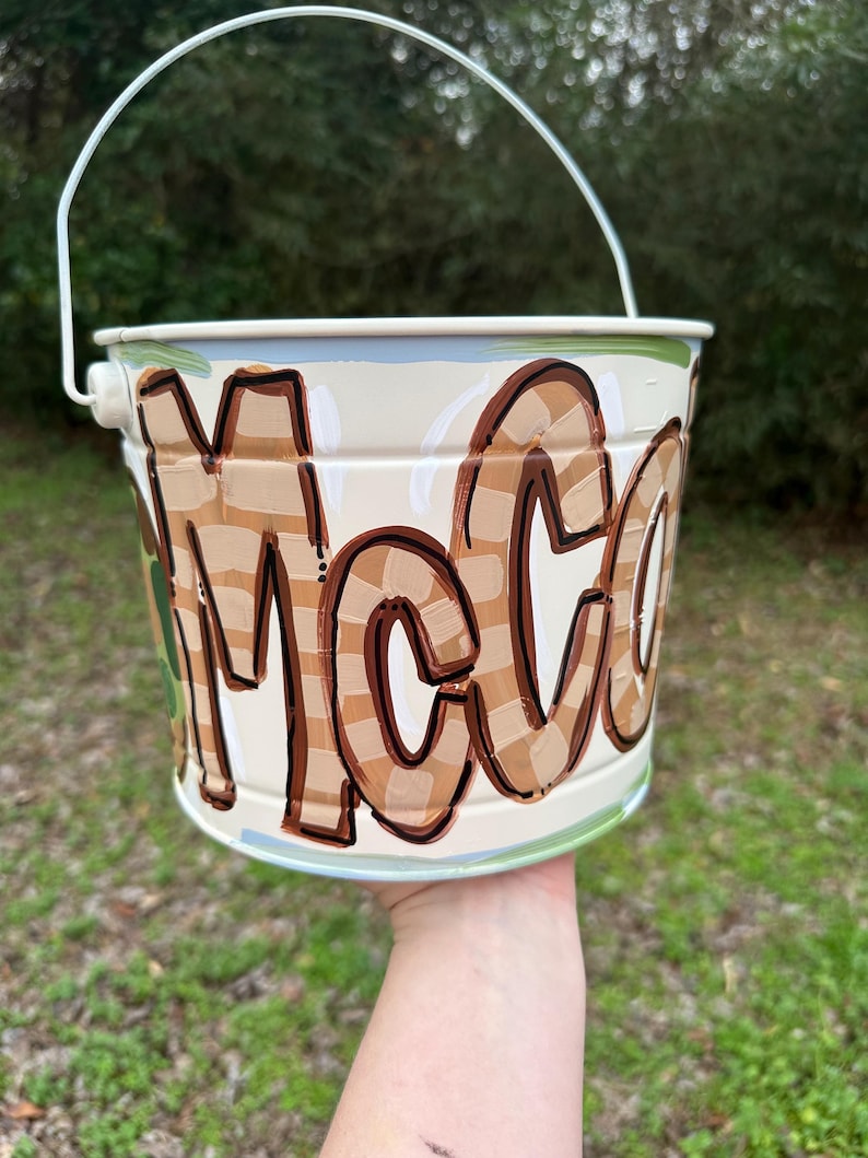 Custom Easter Bucket for Boys – Hand Painted Duck Easter Basket ...
