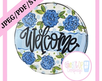 Hydrangea Round TEMPLATE