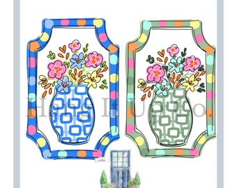 Spring Floral Plaque TEMPLATES