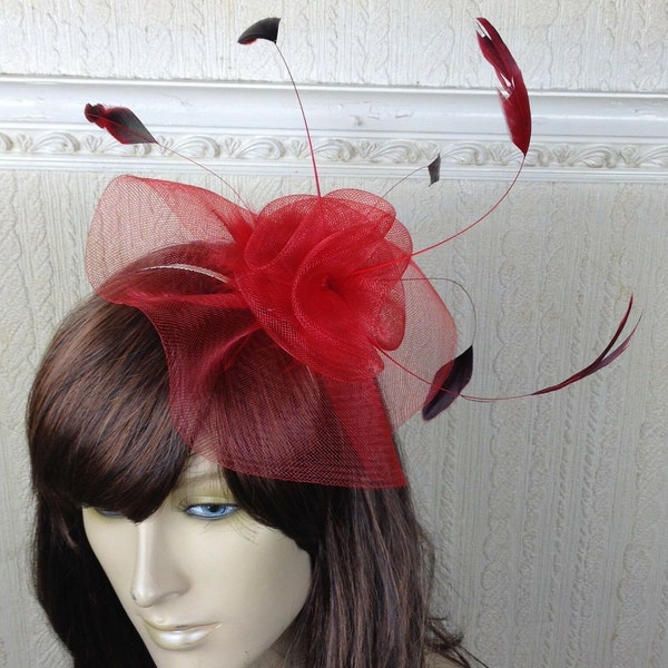 Red Fascinator Etsy UK