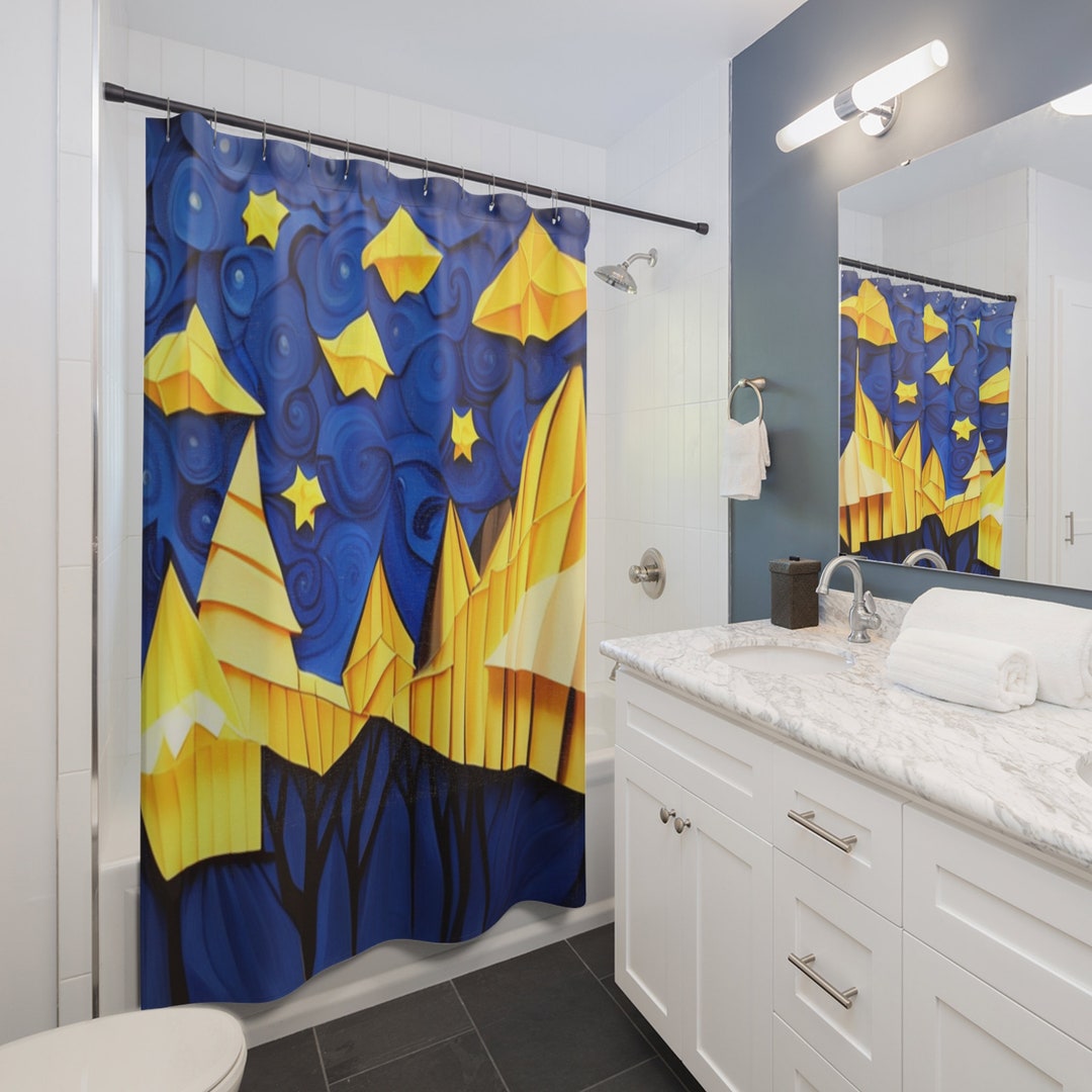 Van Gogh's Starry Night Shower Curtains Etsy
