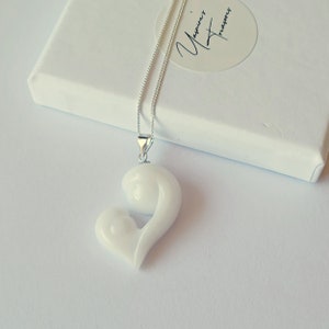 Handmade mother and daughter pendant with sterling silver chain image 2