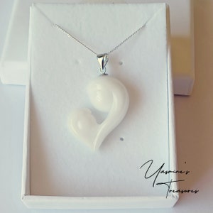 Handmade mother and daughter pendant with sterling silver chain image 4