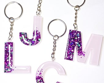 Handmade Glitter  Keyring- Personalised Keychain