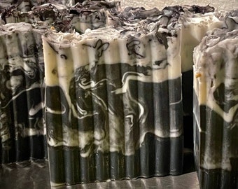 Black charcoal Bergamot Soap. 6 oz.