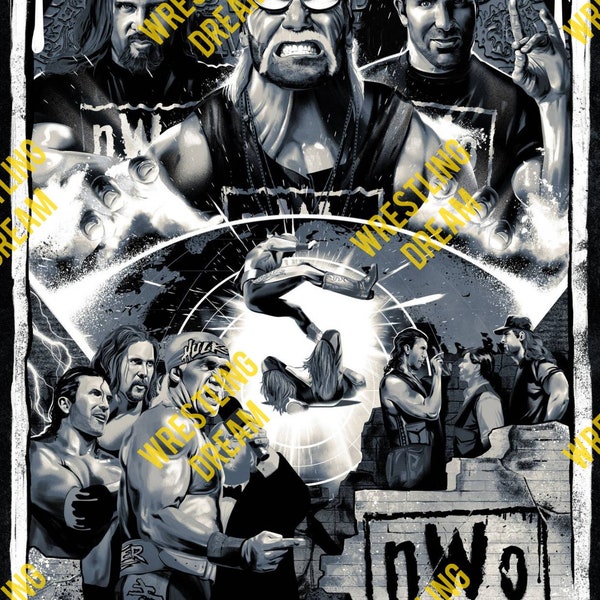 38.. WWE WCW nwo New World Order Hogans heel turn Hulk Hogan Kevin Nash Scott Hall quality A4 A3 poster