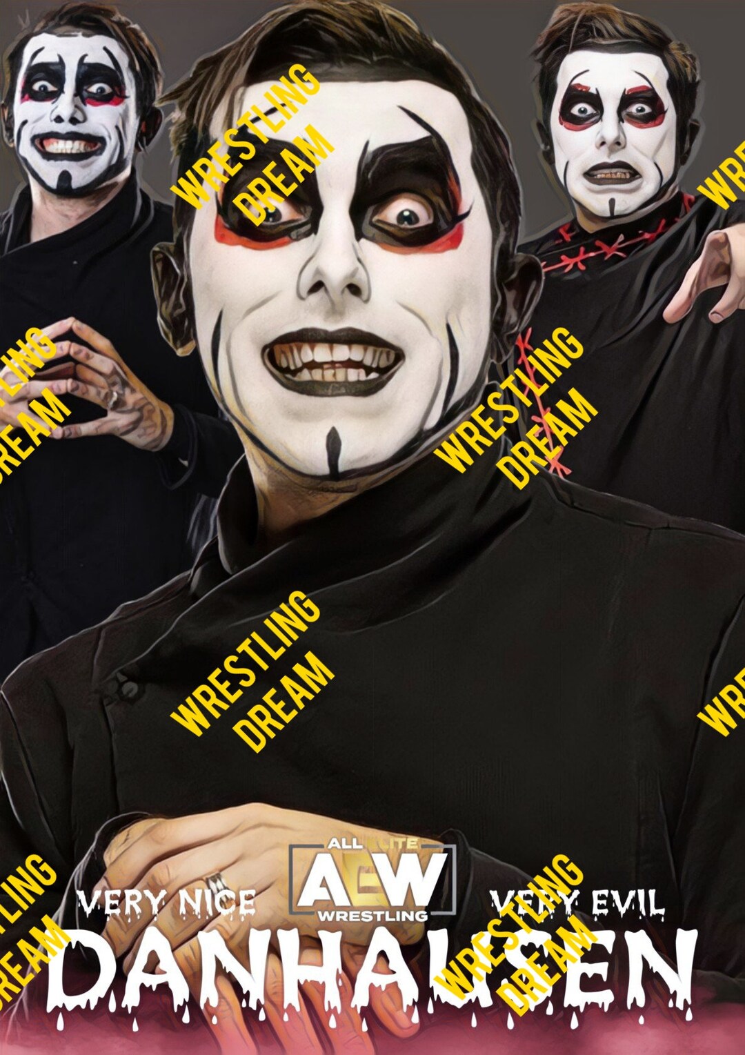 101.. AEW All Elite Wrestling Danhausen Very Nice Very Evil Quality A4