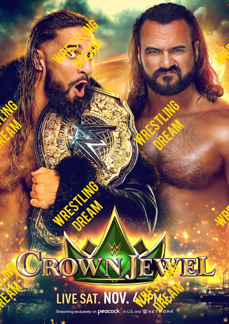 75.. WWE Crown Jewel 2023 Ppv World Heavyweight Champion Seth Etsy