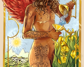 Temperance tarotkaart kunstafdruk (6,5 x 11)