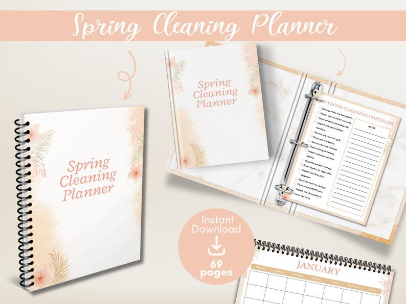 Printable Spring Cleaning Planner Bundle | PDF Printable Organizer ...