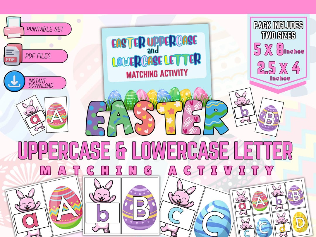 Uppercase and Lowercase Letter Matching Activity – Printable Alphabet ...