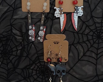 Pendientes de mezcla gótica hechos a mano