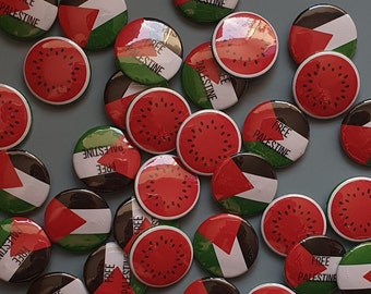 Paquete Palestina gratis de 3 insignias hechas a mano (insignias de caridad)