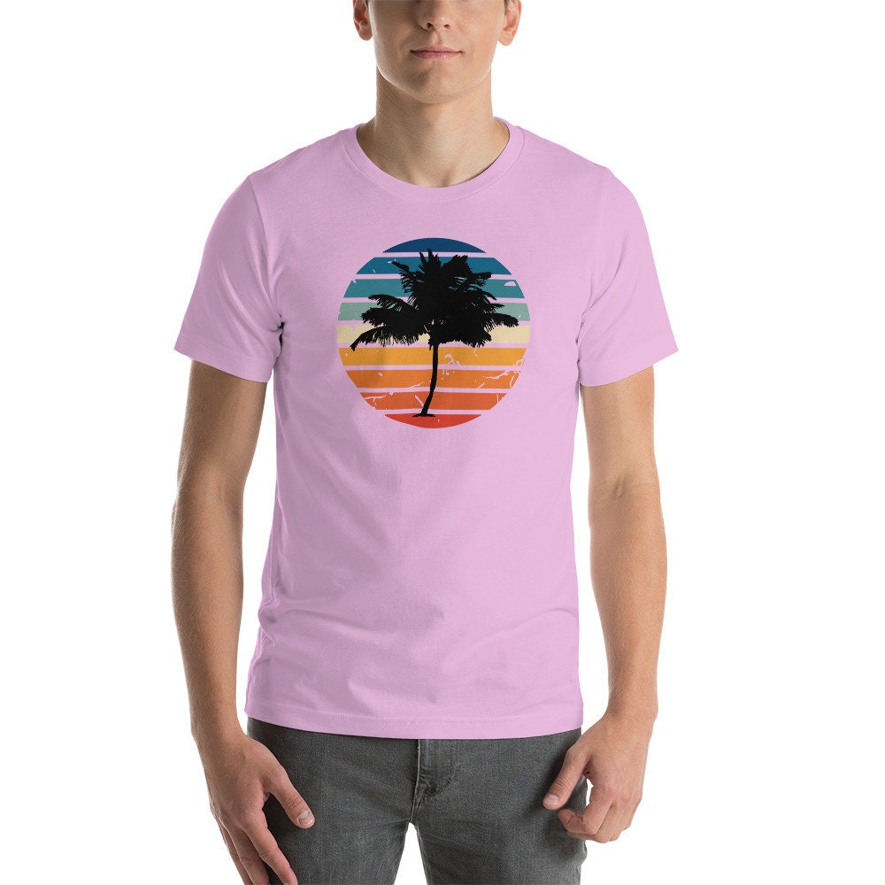 Men's Hot Beachy Palm Tree Vaca T-shirt - Etsy