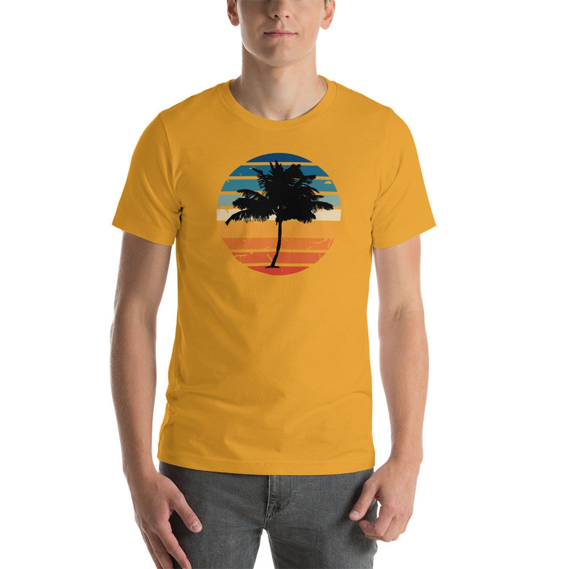 Men's Hot Beachy Palm Tree Vaca T-shirt - Etsy