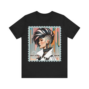 Futuristic Postage Portrait - Jersey Short Sleeve Tee