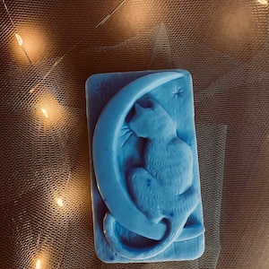 cat on moon soap