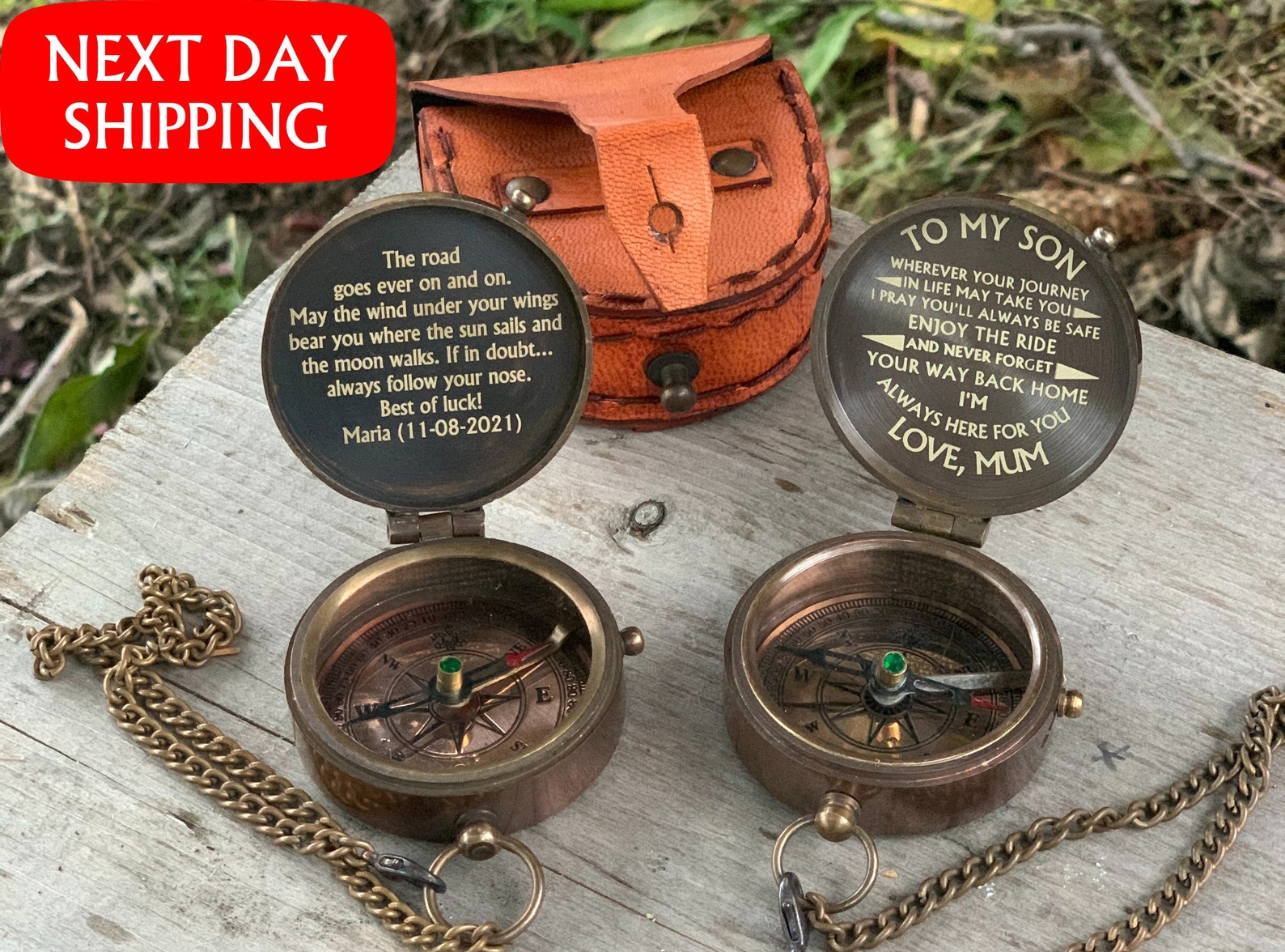 Engraved Compass, Go Confidently Quote, Inspirational Gift for Friend ...