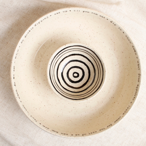 Handmade Chip and Dip Bowl Etsy