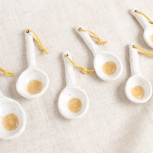 handmade ceramic spoon | egg | tea spoon | sugar spoon | little scoop
