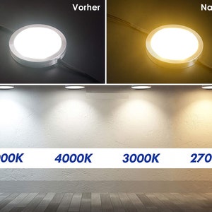 Zelfklevende kleurenfilms voor LED-lampen, 6 cm cirkel gesneden, 3 tinten warm witte kleurfilters voor kleurcorrectie, filterset à 9 stuks afbeelding 6