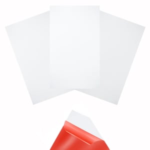 KROPP Selbstklebende Diffusorfolien für LED Lampen, 20x12 cm Zuschnitt, Milchglasfolie für schöne Optik und Lichtstreuung, Opalfolie, 3 Stk.