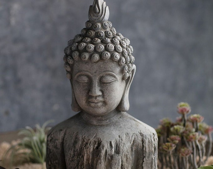 Large Cement Buddha Head Torso Concrete Statue Asian Ancient Etsy