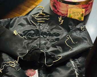 Midnight satin jacket