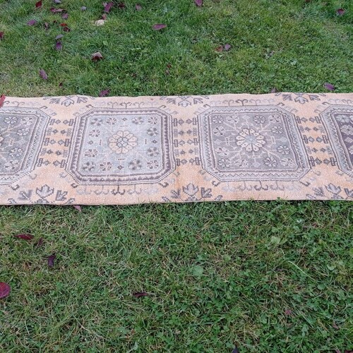 Turkish runner rug, vintage runner rug, runner rug, oushak runner shops rug, nursery runner rug, old runner rug, hallway rug 2 × 5.4 (167×62)