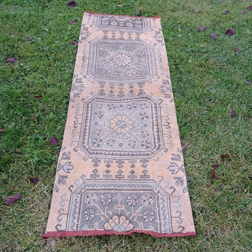 Turkish runner rug, vintage runner rug, runner rug, oushak runner shops rug, nursery runner rug, old runner rug, hallway rug 2 × 5.4 (167×62)