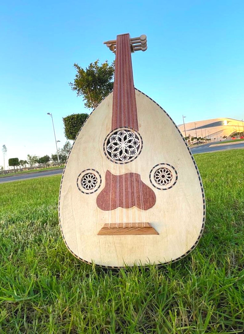 Large Lute OUD Wood Musical Instrument 11 Strings Tunes Etsy